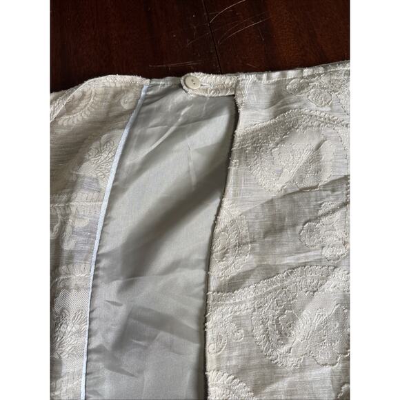 Talbots Linen Cotton Silk Wrap Skirt Size 12 Floral Party Wedding Career Travel - Picture 7 of 8